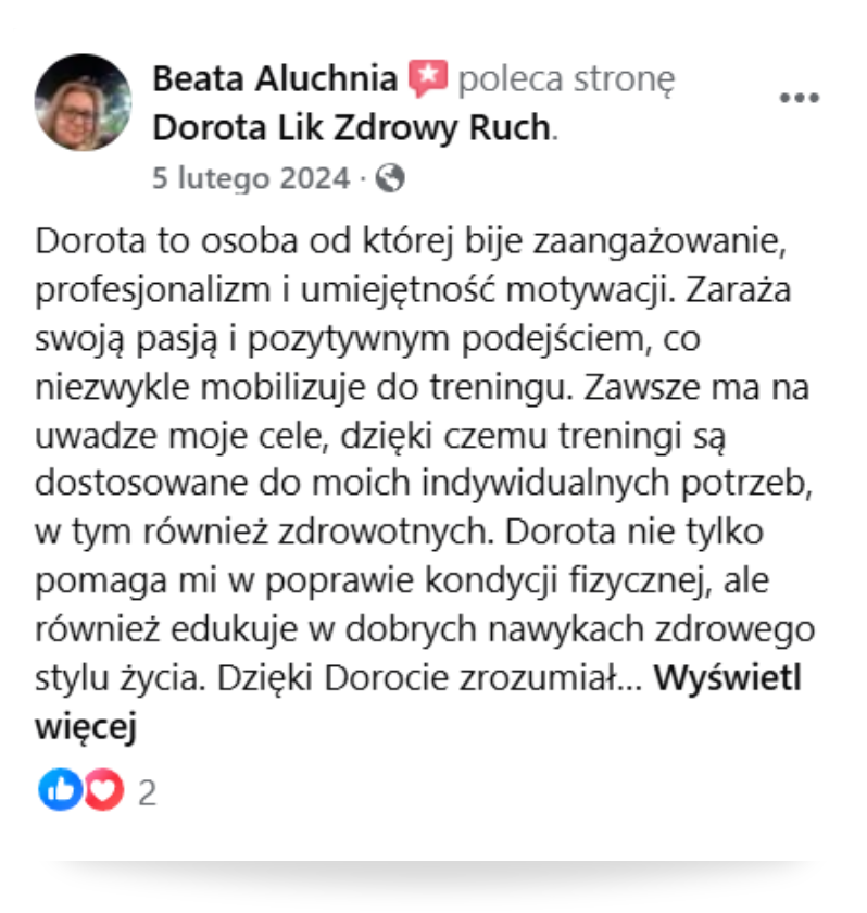 Trener personalny Bemowo Dorota Lik trening personalny Bemowo